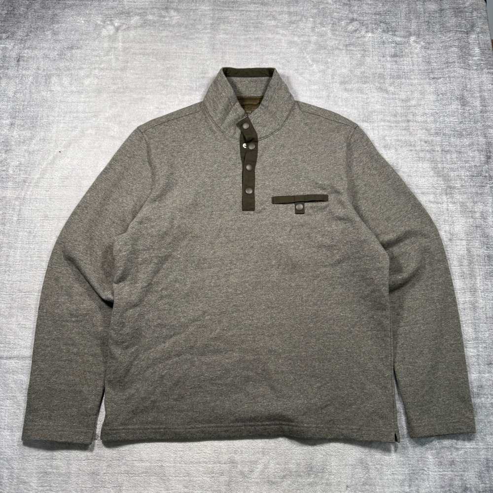 UNTUCKit Sweatshirt Mens Large Grey T Snap Parkson Mock Neck Outdoors Preppy
